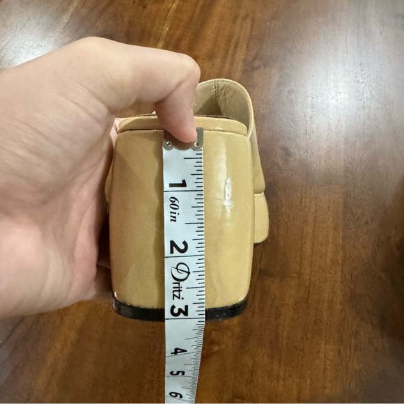 BY FAR Leroy Kraft Patent Leather Platform Slide Sandals Size EU 38 - Picture 10 of 10